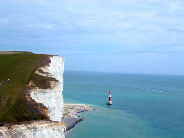 Walking Atop The Wild White Cliffs Of Eastbourne