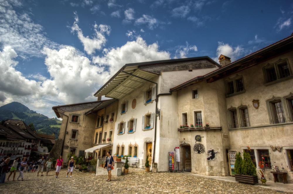 Switzerland-Gruyères-Medieval-Houses
