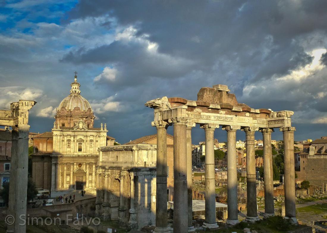 Rome Forum at dusk