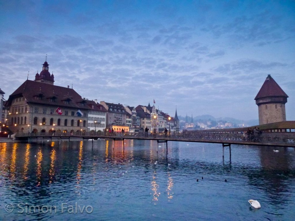 Lucerne Switzerland at Twilight