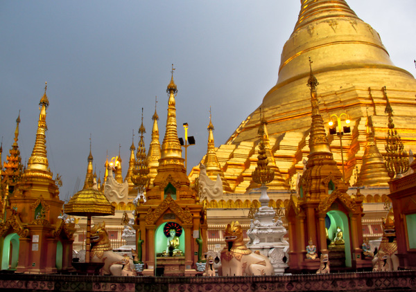 Shwedagon Pagoda At Night