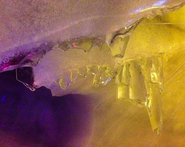 Pink and Yellow Ice Crystals
