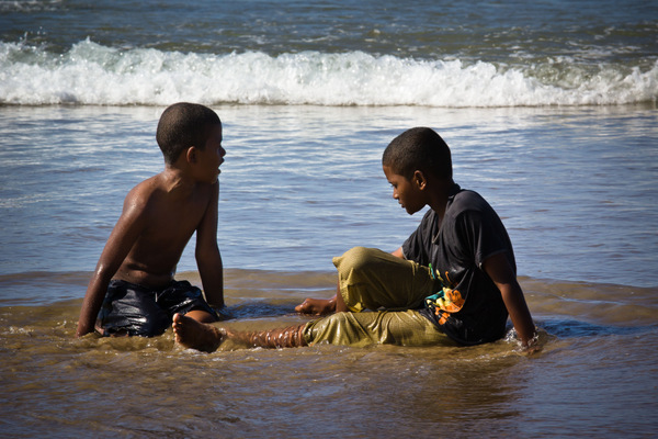 Kids Playing in the Sea