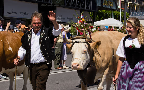 Farmers at Swiss National Day Parade