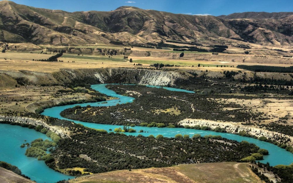 Helicopter Flight at Lake Wanaka. The River