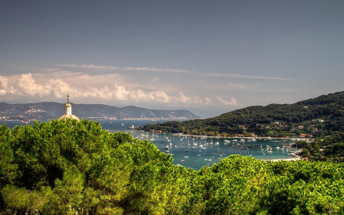 Portovenere, Italy, View of the Bay of Poets