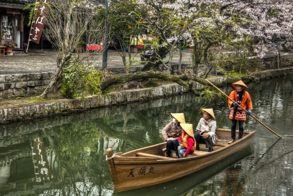 Japan, Boat in Kurashiki