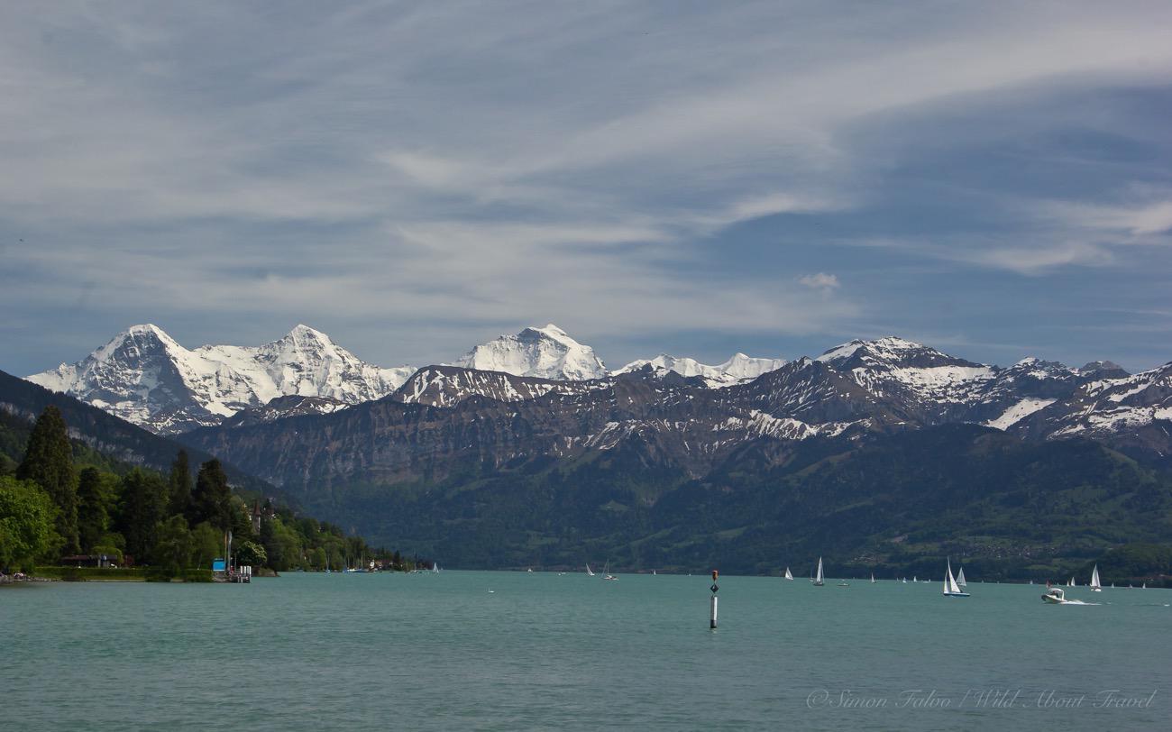 Switzerland, Lake Thun and the Alps