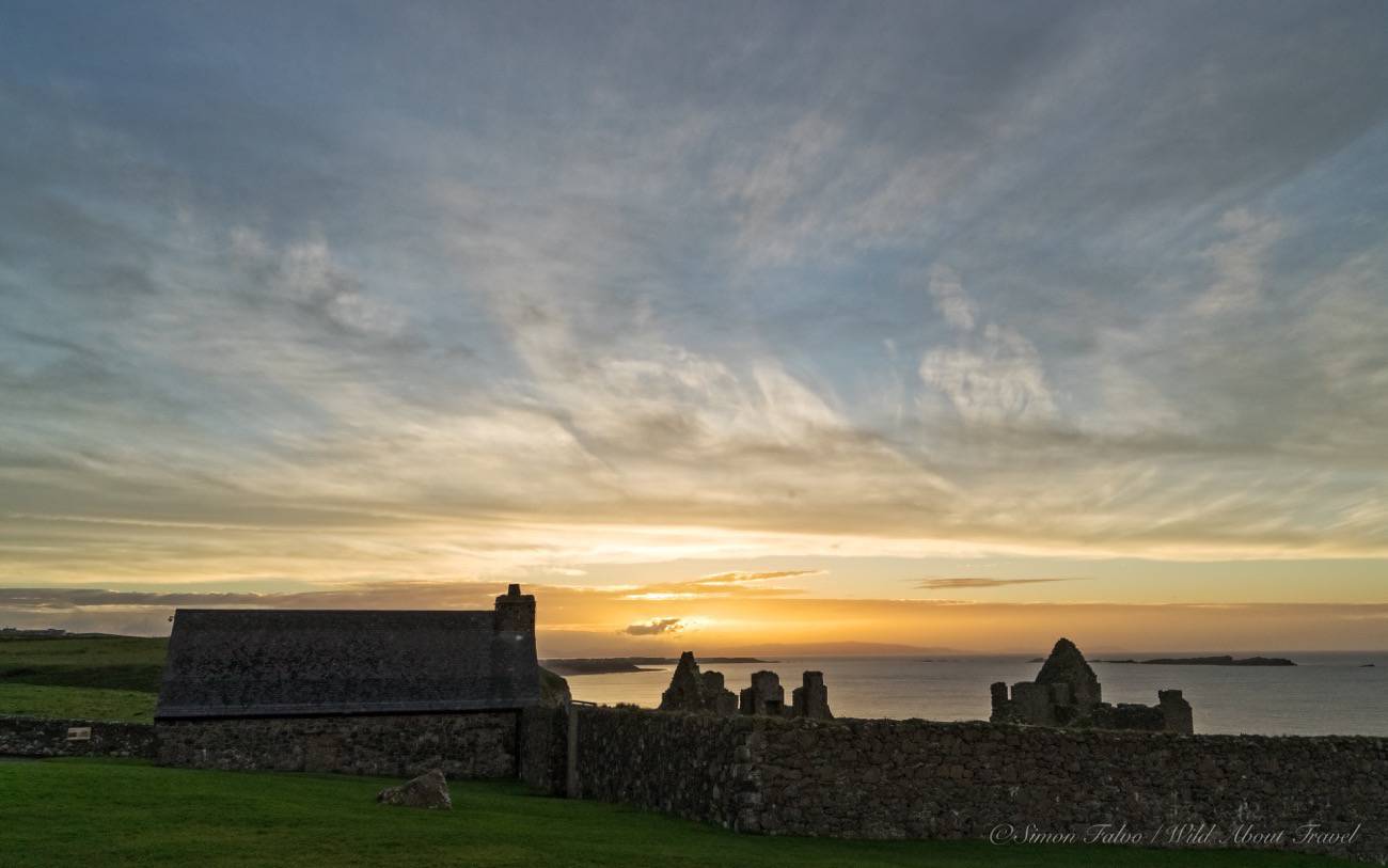 Dunluce Castle at sunset