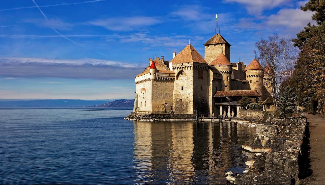 Lake Geneva, Chillon Castle in Montreux