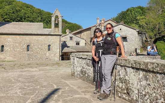 Arrival in La Verna, with Alessia