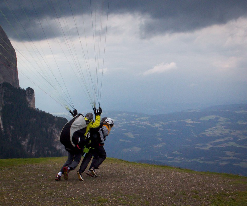 paragliding take-off