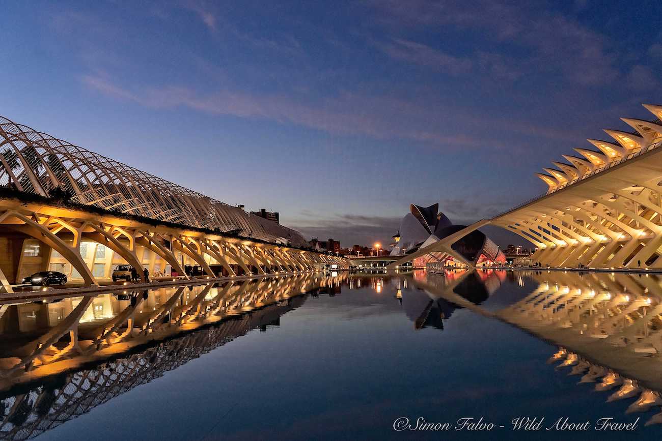 Valencia, City of Arts and Sciences at Sunset