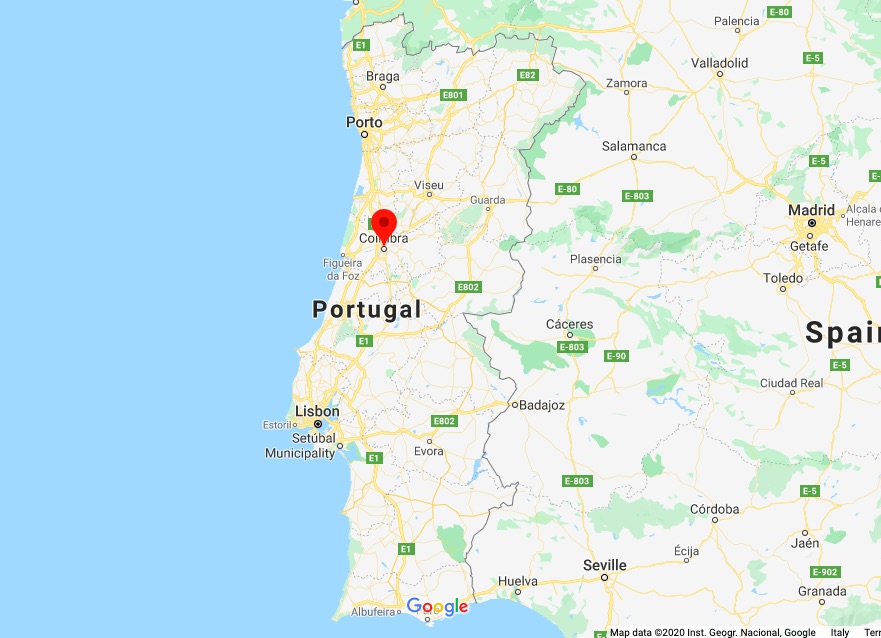 Portugal, Coimbra Map