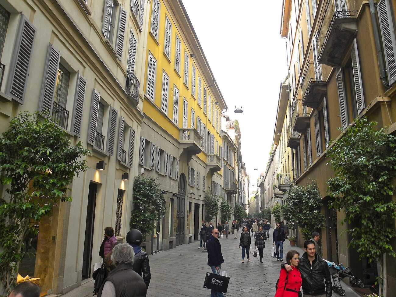 Via della Spiga in Milan Fashion District