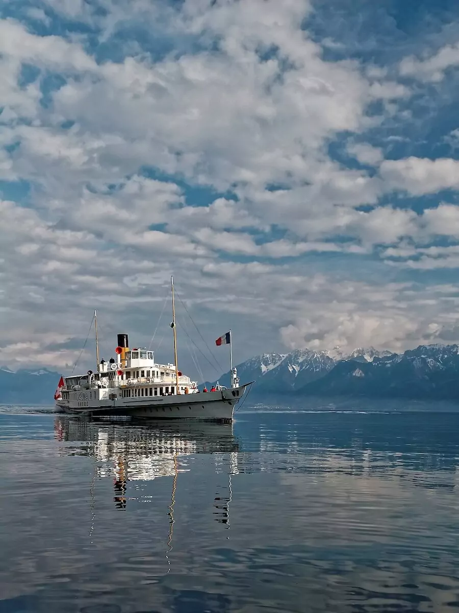 Boat on Lake Geneva